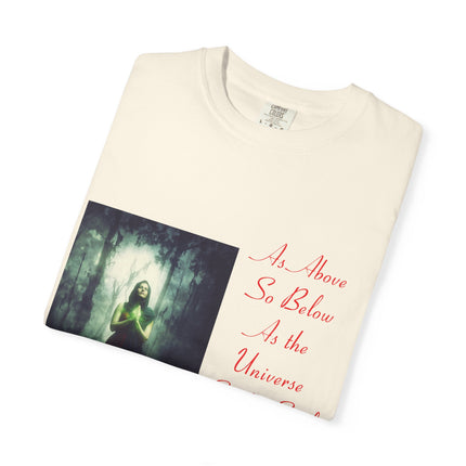 Unisex Garment-Dyed T-Shirt | As Above So Below Graphic Tee