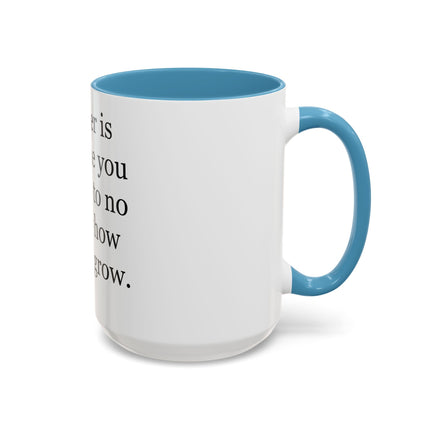 Father Quote Accent Coffee Mug — "A father is someone you look up to no matter how tall you grow."