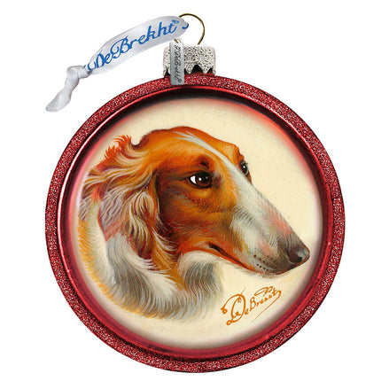 Dog Best Friend Cut Ball Glass Ornament by G. DeBrekht - Christmas Decor - 764-019-4