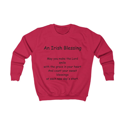 Kids Sweatshirt — "An Irish Blessing" Prayer Pullover for Children