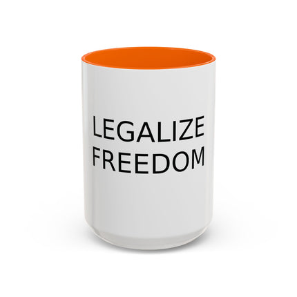 Legalize Freedom Accent Coffee Mug – Colored Handle 11/15oz