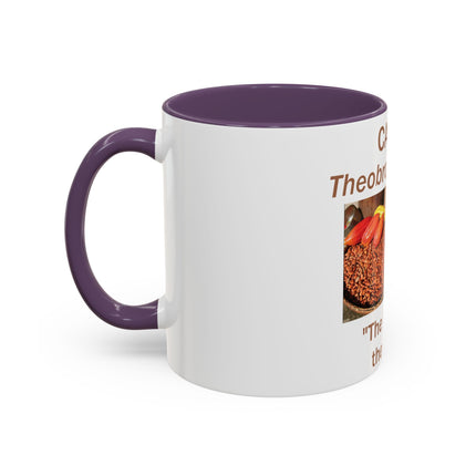 Cacao Accent Mug – "Food of the Gods", 11oz Ceramic