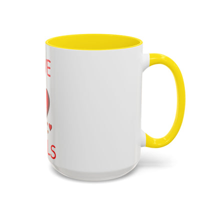 Love Heals Accent Mug – 15oz Ceramic Cup for Comfort & Support