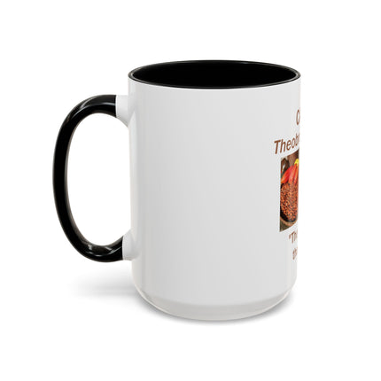 Cacao Coffee Mug – "The Food of the Gods" Botanical Cocoa Illustration (11/15 oz)