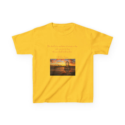 Zen Quote Kids Tee – Heavy Cotton Shirt for Calm & Curiosity