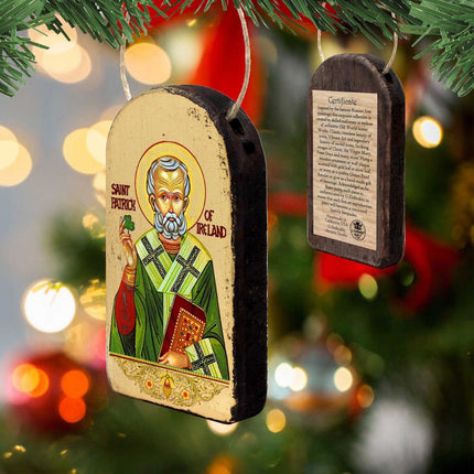 Saint Patrick Religious Celtic Sacred Icon Ornament - Celtic Decor - 87060-3
