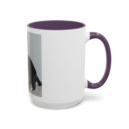 Cat Hug Coffee Mug – "Marriage is an Endless Sleepover" Accent Mug