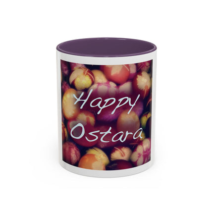 Ostara Coffee Mug – "Happy Ostara" Accent Easter Spring Floral Mug (11/15oz)