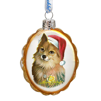 Ready When You Are Mercury Glass Ornament by Laura Seeley - Pets Dog and Cats Decor - 779217-LS-4
