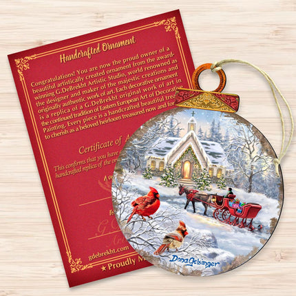 Sleigh Ride Wooden Ornaments by Gelsinger - Christmas Decor - 8021129-DG-3