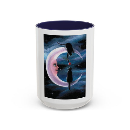 Moonlit Cat Coffee Mug — Whimsical Night Sky Art for Cat Lovers (11/15oz)