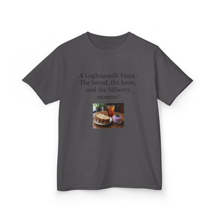 Lughnasadh  Kids Tee — “A Lughnasadh Feast: The bread, the brew, and the bilberry mousse!”