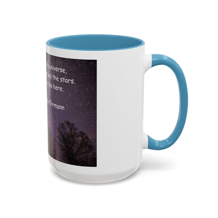Inspirational Starry Night Coffee Mug — "You are a child of the universe" Quote