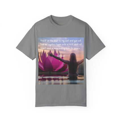 Inspirational Unisex Garment-Dyed T-shirt for Peace Lovers