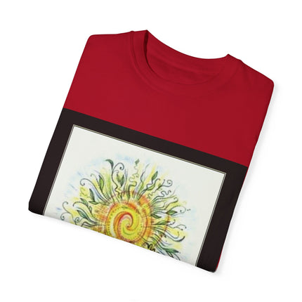 Summer Solstice Tee – Unisex Garment-Dyed Shirt with Sun Design