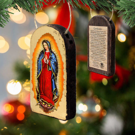 Lady of Guadalupe Religious Christian Sacred Icon Ornament - Inspirational Icon Decor - 87032-3