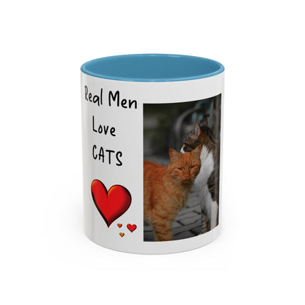 Real Men Love Cats Coffee Mug – 11oz Accent Mug