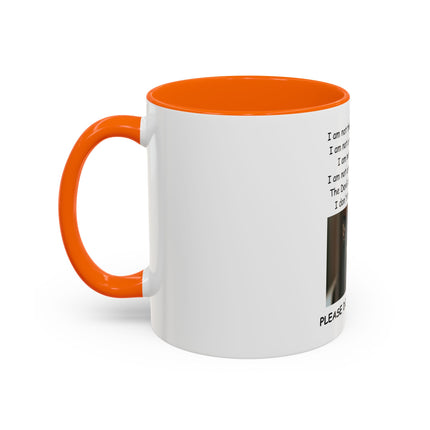 Black Cat 'Please Don't Hurt Me' Accent Coffee Mug – Dispelling Superstitions Gift