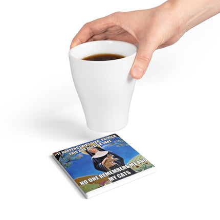 Funny Ceramic Coaster – “Patrick This and Patrick That” Cat Lover Gift