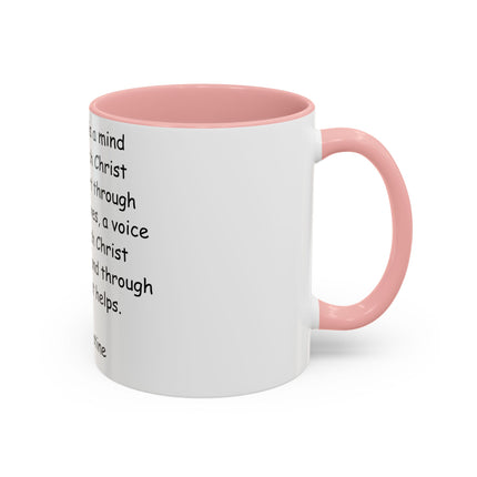 Inspirational St. Augustine Coffee Mug - Colored Accent - Perfect Gift for Christians - 11oz