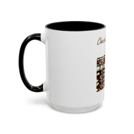 Chocolate Is Brain Fuel Coffee Mug — Chocolate Lovers Accent Mug (11/15oz)