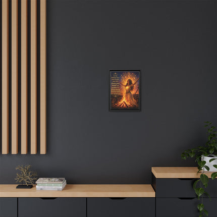 Beltane Fire Framed Canvas Print — Inspirational Pagan Wall Art
