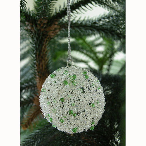 Recycled Wire Ball Ornament-0