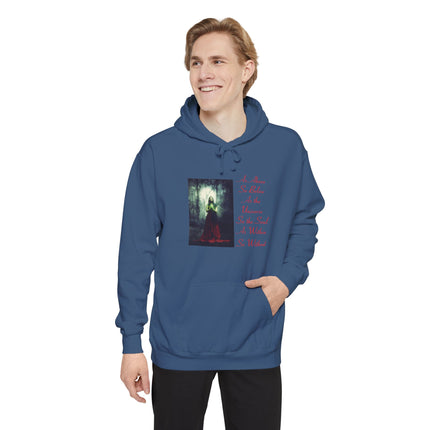 Witch in the Forest Hoodie — 'As Above, So Below...' Gothic Illustration Hoodie