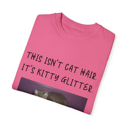 Kitty Glitter T-Shirt – Unisex Cat Lover Tee with Playful Quote