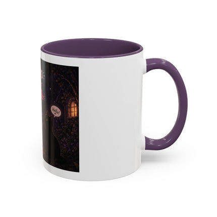 Halloween Ghost Coffee Mug — “Boo is just hello in ghost language” Accent Mug