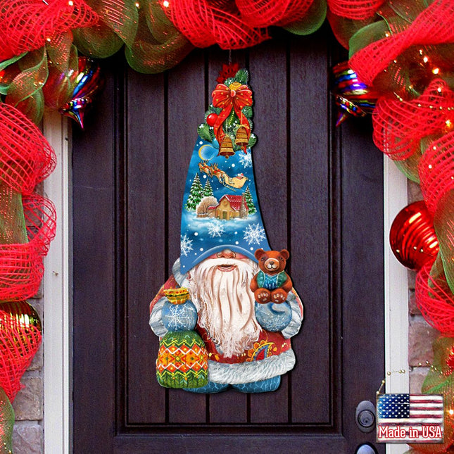 Christmas Gnome Holiday Door Decor by G. DeBrekht - Christmas Decor - 8611012H-0