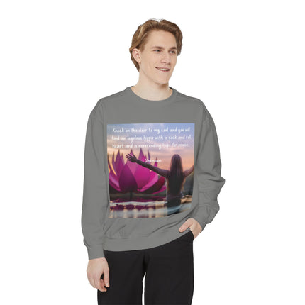 Inspirational Yoga Sweatshirt - 'Knock on the Door to My Soul'