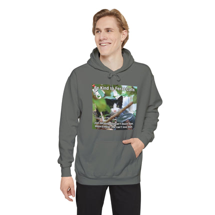 Hoodie — "Be Kind to Feral Cats" Rescue Cat Graphic Hoodie