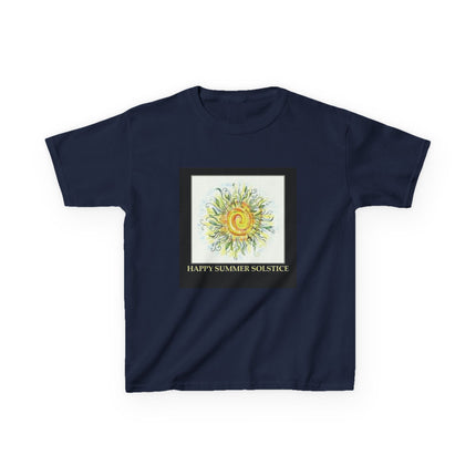 Kids Summer Solstice Tee - Happy Sun Design for Celebrations