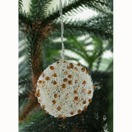 Recycled Wire Ball Ornament-2