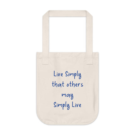 Live Simply Tote – Organic Canvas Bag for Everyday Gentle Living