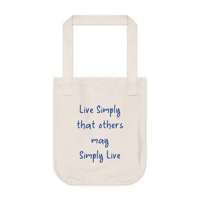 Live Simply Tote – Organic Canvas Bag for Everyday Gentle Living