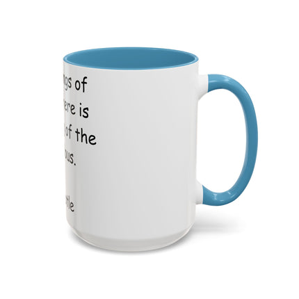 Aristotle Quote Accent Mug – 15oz Ceramic Cup on Nature & Wonder