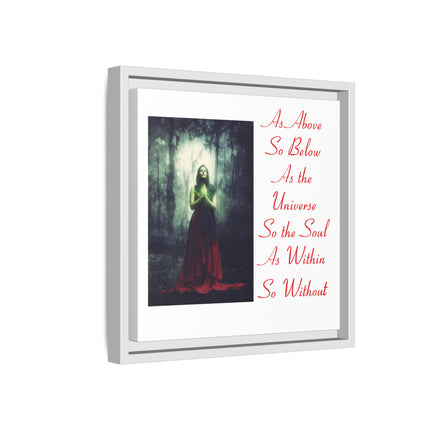 Framed Matte Canvas Art — "As Above So Below" Gothic Mystic Wall Print