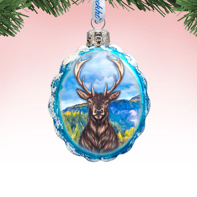 Caribou Mercury Glass Ornament by G. DeBrekht - Wildlife Holiday Decor - 771057-0