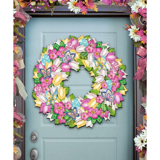 Spring Wreath Decorative Door Decor by G. DeBrekht - Easter Spring Decor - 8185301H-0