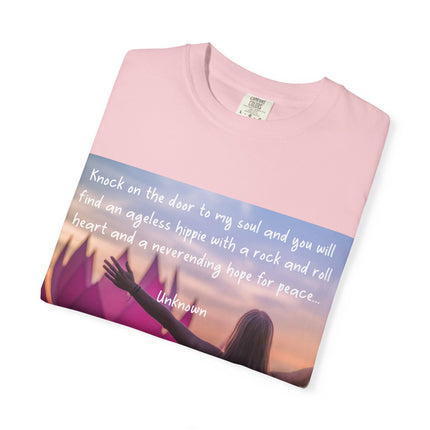 Inspirational Unisex Garment-Dyed T-shirt for Peace Lovers