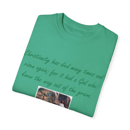 Chesterton Quote T-Shirt – Resurrection Design – Unisex Tee