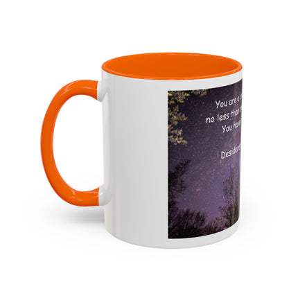 Inspirational Starry Night Coffee Mug — "You are a child of the universe" Quote