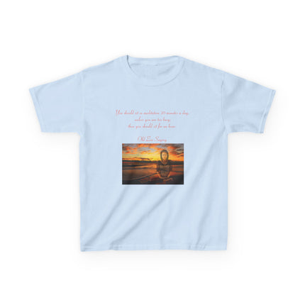 Zen Quote Kids Tee – Heavy Cotton Shirt for Calm & Curiosity