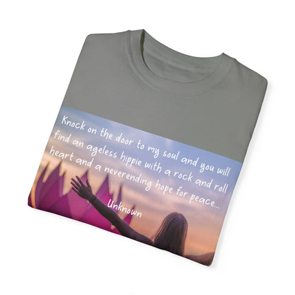 Inspirational Unisex Garment-Dyed T-shirt for Peace Lovers