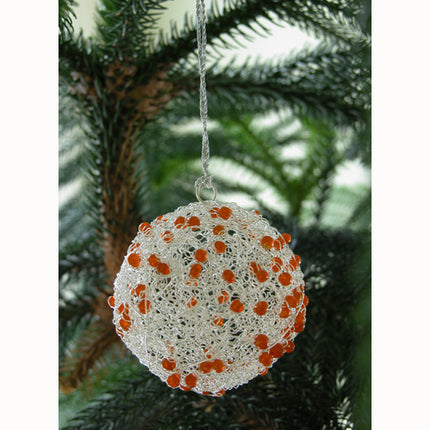Recycled Wire Ball Ornament-4