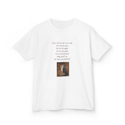 Kids Graphic Tee — Whimsical Poem & Owl Art
