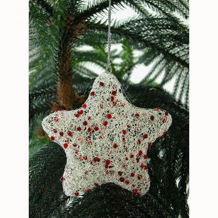 Recycled Wire Star Ornament-0
