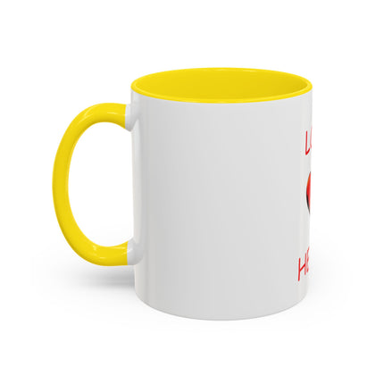Love Heals Accent Coffee Mug — 11/15oz Heart Healing Gift